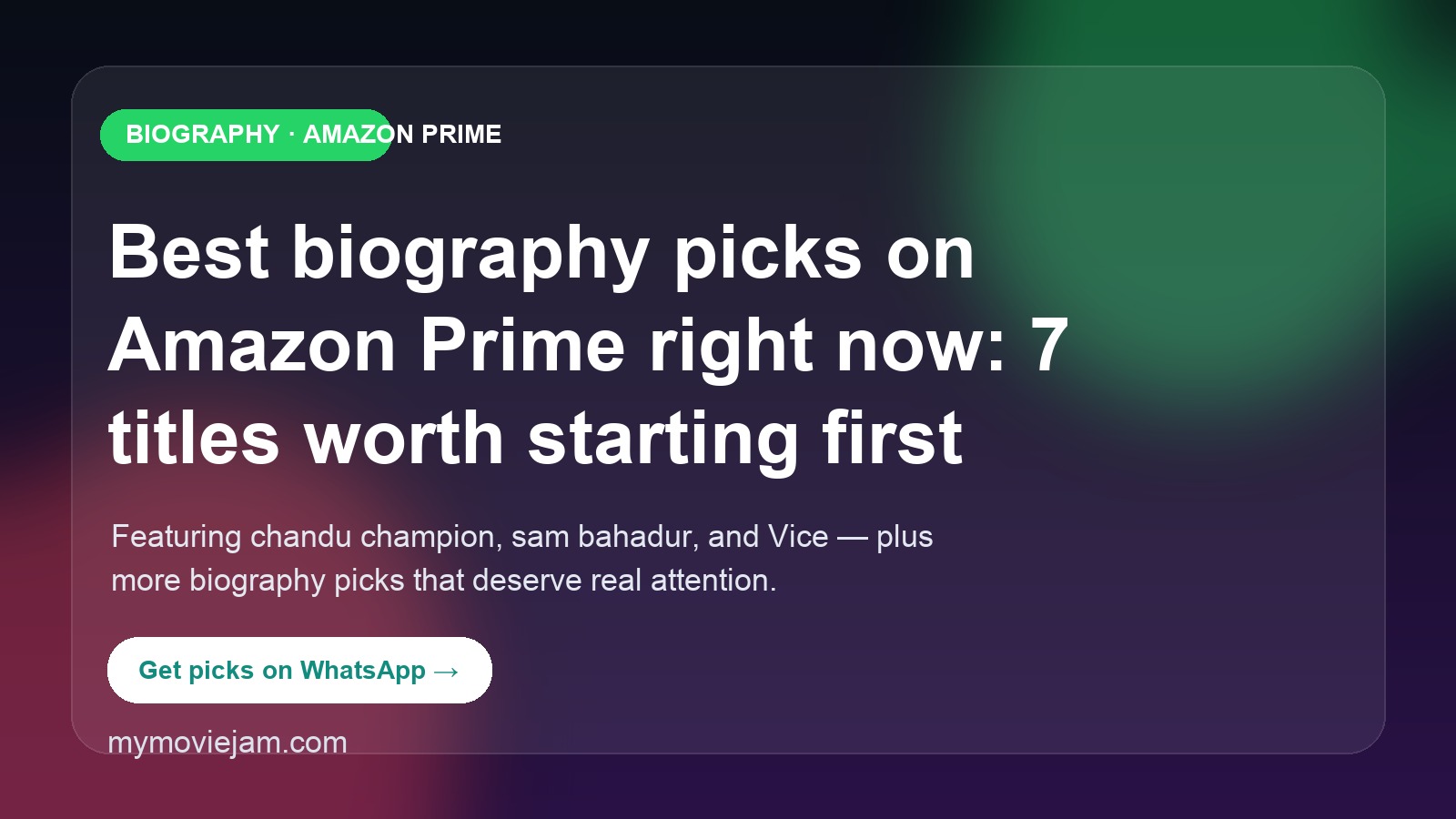 Best biography picks on Amazon Prime right now: 7 titles worth starting first