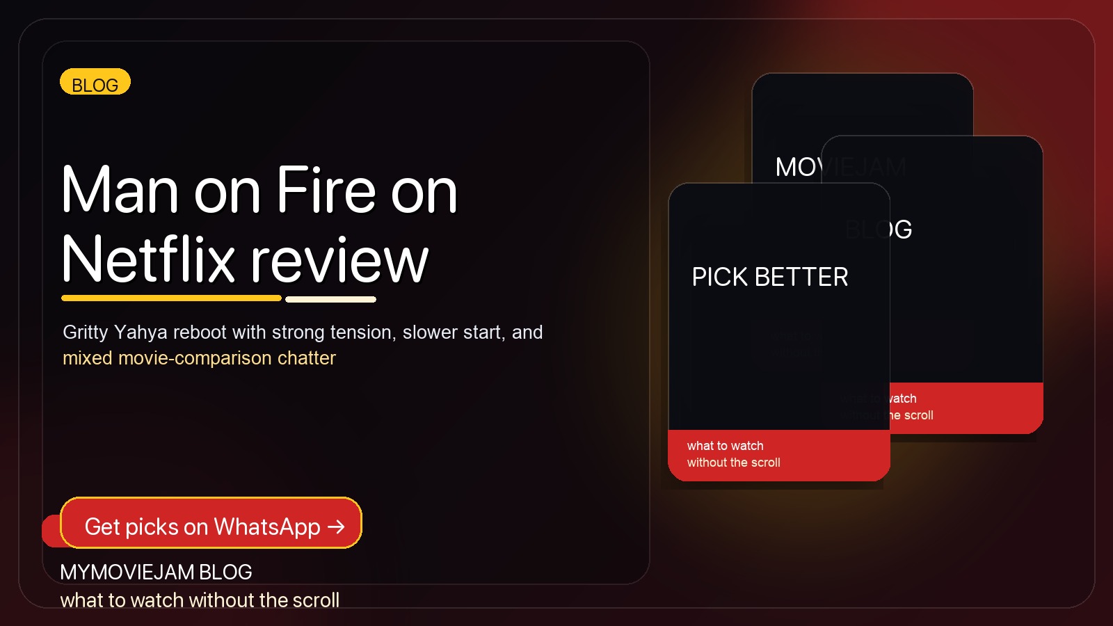 Man on Fire Netflix series review artwork